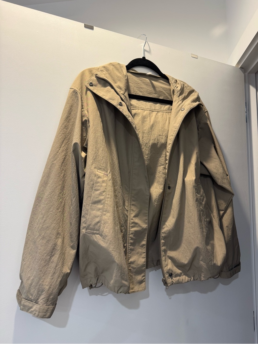 Muji Packable Parka Lightweight Hooded Jacket in Dark Khaki